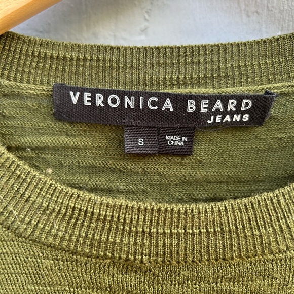 Veronica Beard Jeans Green Merino Button Grayden sweater, size Small - Picture 4 of 8